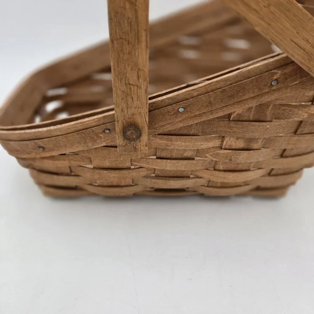 Longaberger Medium Vegetable Basket 1988 Signed SMC USA 12 X 11 Double Handles U